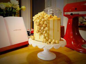 Layered Popcorn Cake - made with love by Julie's Cake Company