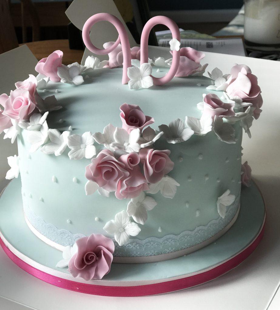 90th Birthday Cake - made with love by Julie's Cake Company
