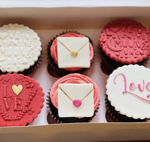 Valentines Cup Cakes - made with love by Julie's Cake Company