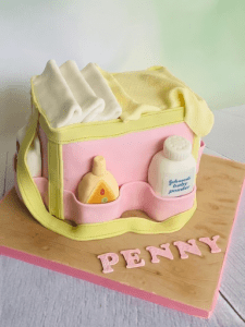 Baby Bag Cake - made with love by Julie's Cake Company