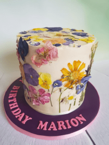 Dried Flower Birthday Cake - made with love by Julie's Cake Company
