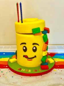 Childrens Lego Birthday Cake - made with love by Julie's Cake Company