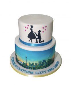 Engagement Cake - made with love by Julie's Cake Company