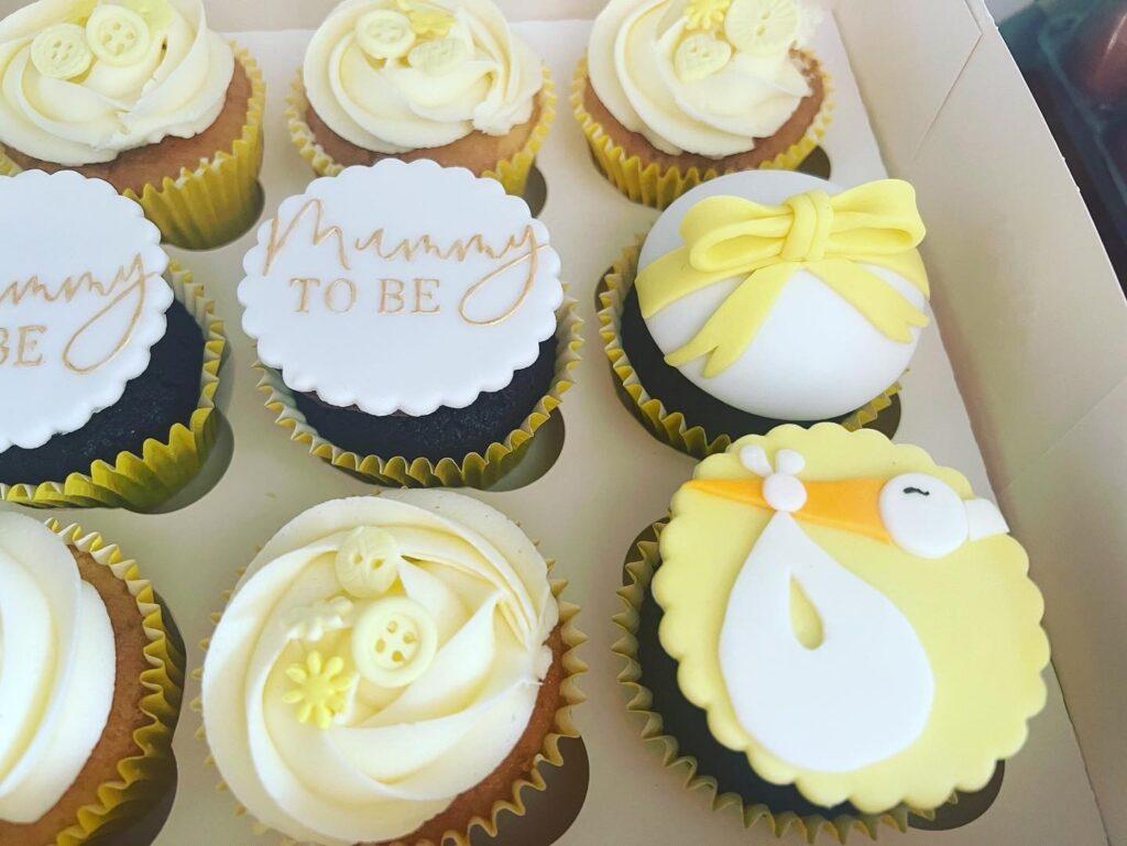 Baby shower cupcakes made with love, Julies Cake Company St Albans