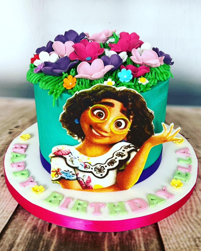 3rd birthday cake, Encanto birthday cake, girls birthday cake. Made with love Julies Cake Company St Albans