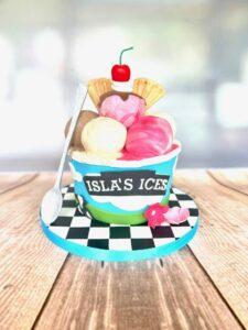 Ice Cream Sundae Cake made with love Julies Cake Company St Albans