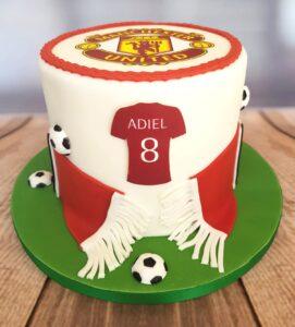 Football birthday cake, Manchester United Birthday cake